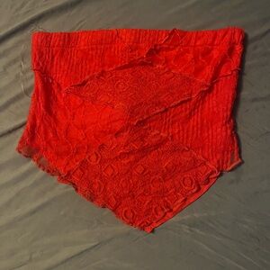 Willow Scarlet Lace Crop Top